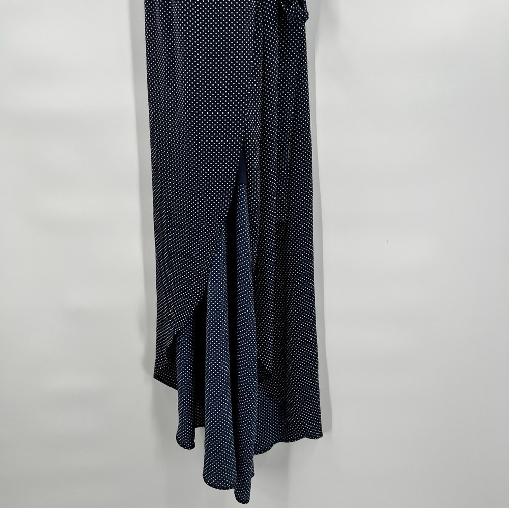 Urban Outfitters blue white polka dot wrap dress size L - Picture 3 of 9